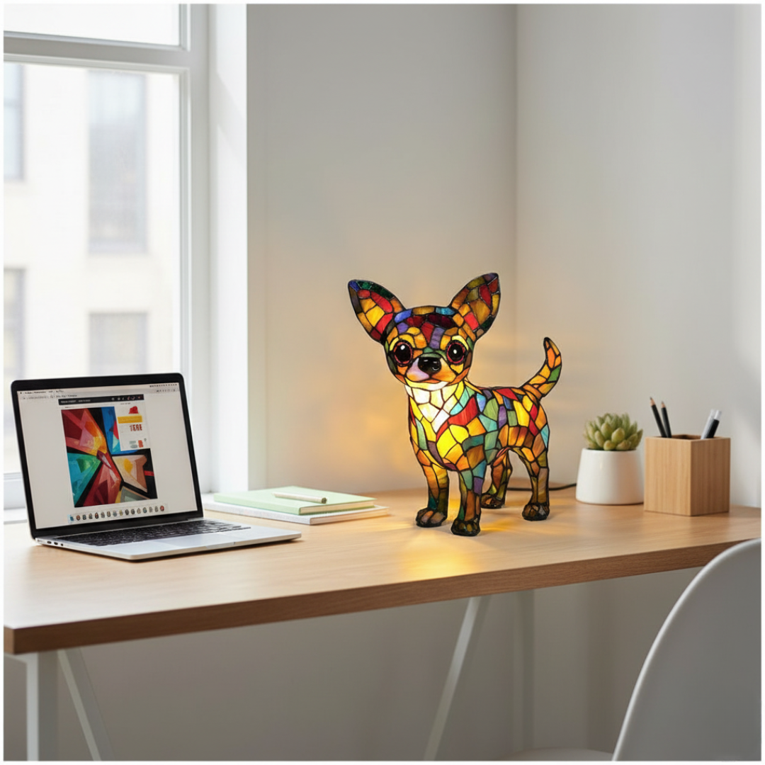 Artistic Chihuahua Figurine | Geometric Resin Sculpture for Unique Home Decor 2