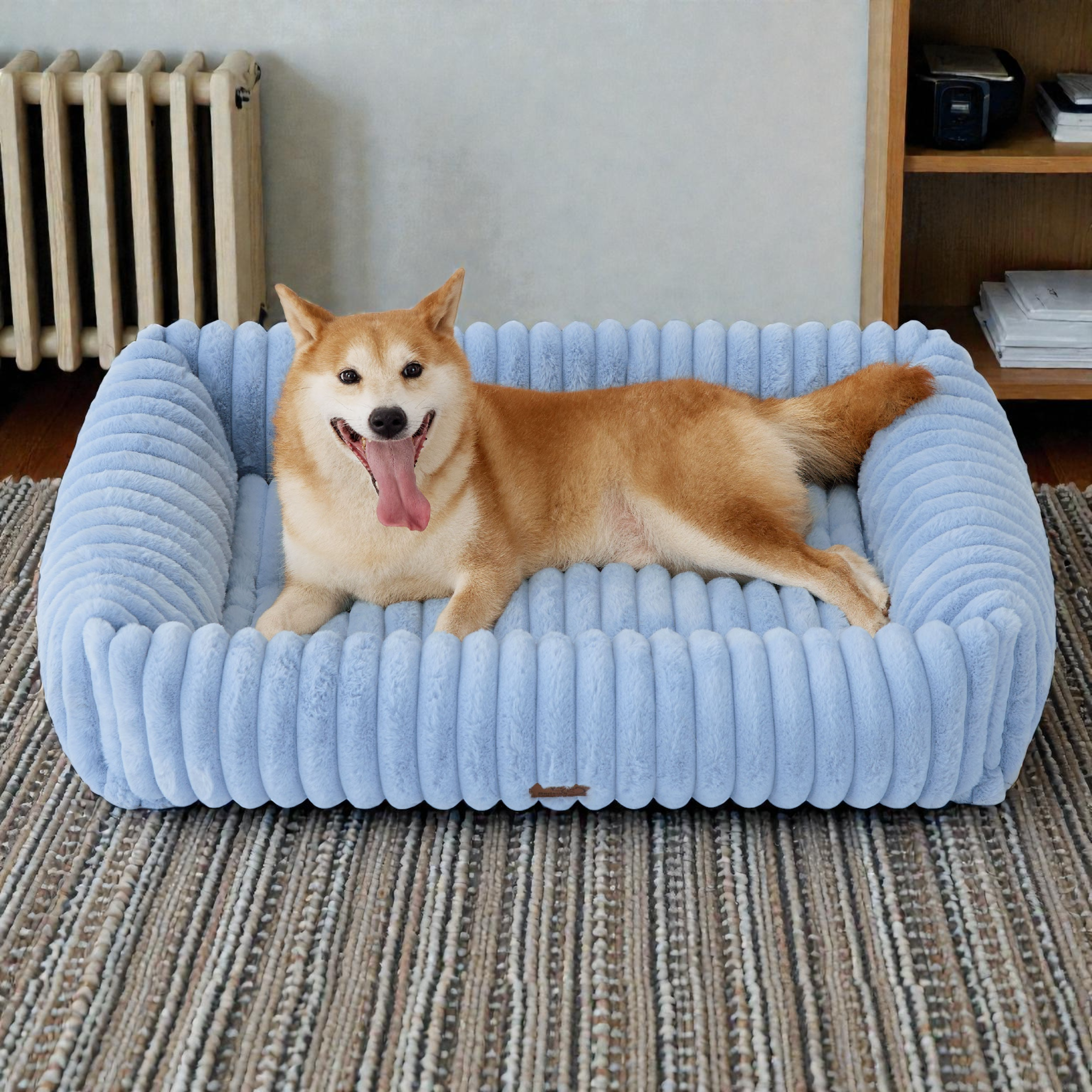 Cozy Collection | Pet Bed with Supportive Raised Sides | Ultra-Soft Corduroy Fleece for Year-Round Comfort