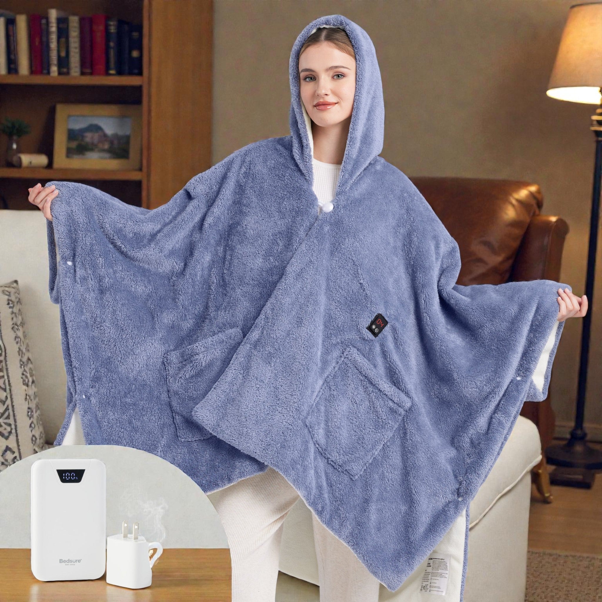 Cozy Comfort | Heated Blanket Hoodie with Dual Power Modes | Full Body Coverage for Ultimate Warmth