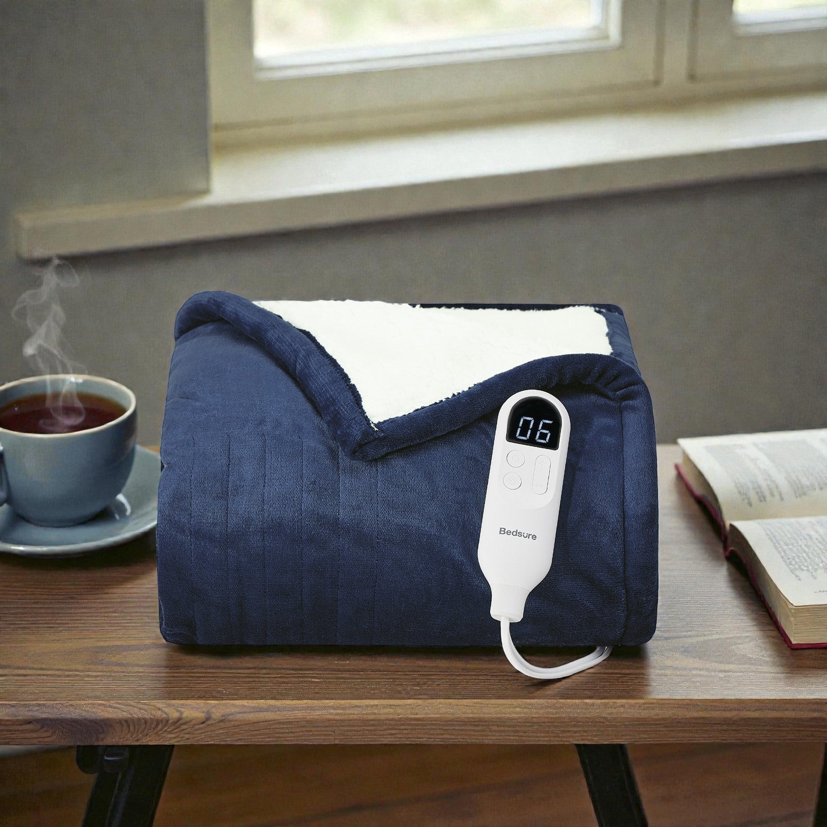 Cozy Comfort | Heated Blanket with 6 Adjustable Heat Levels | Soft Flannel for Year-Round Warmth