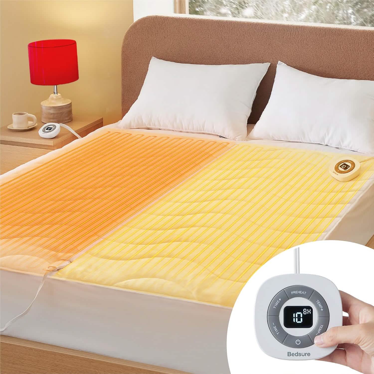 Cozy Comfort | Heated Mattress Pad with 10 Levels of Warmth | Soft Coral Fleece for Ultimate Relaxation 1