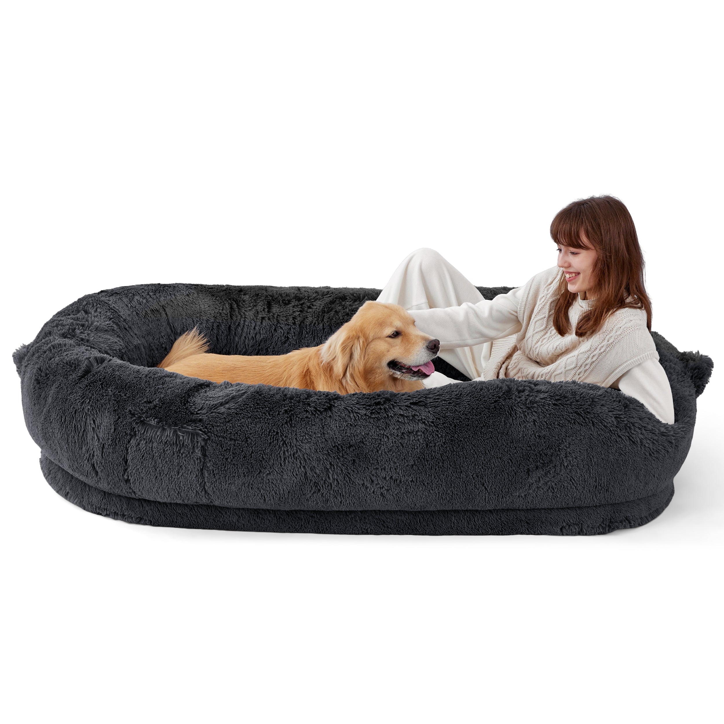 Cozy Haven | Orthopedic Dog Bed with Cushioned Bolster Support | Portable Design for Ultimate Comfort 1