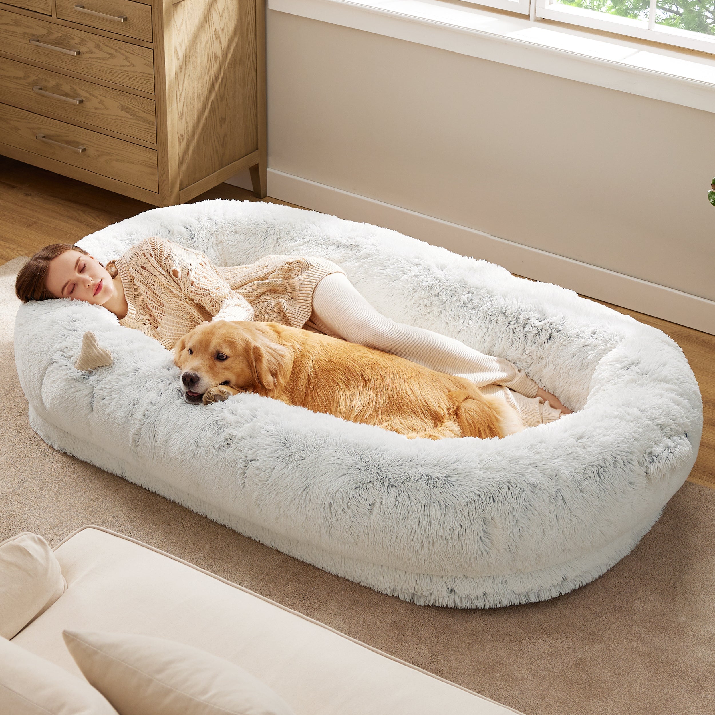 Cozy Haven | Orthopedic Dog Bed with Cushioned Bolster Support | Portable Design for Ultimate Comfort 4