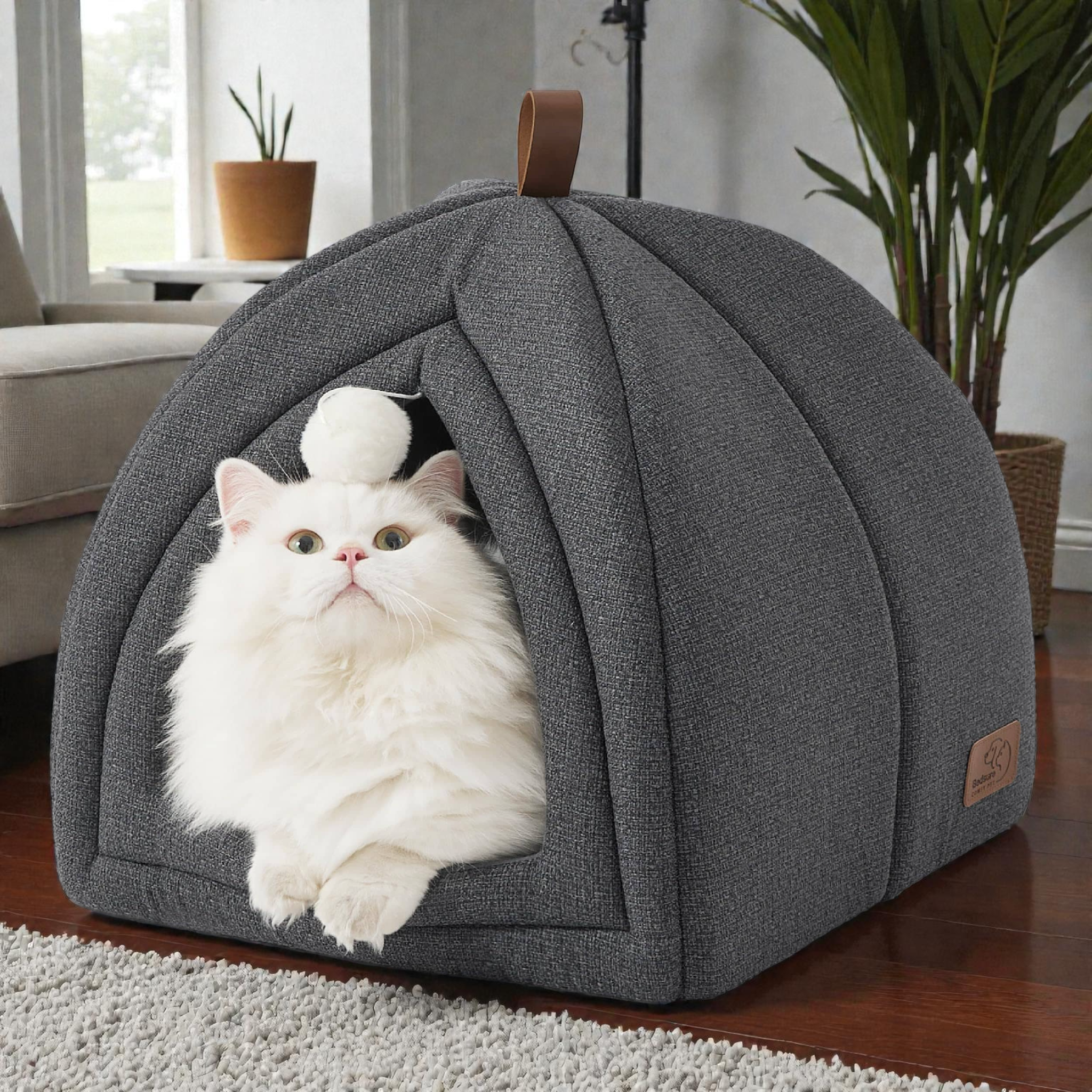 Cozy Haven | Pet Tent with Plush Cushion & Versatile 2-in-1 Design for Comfort
