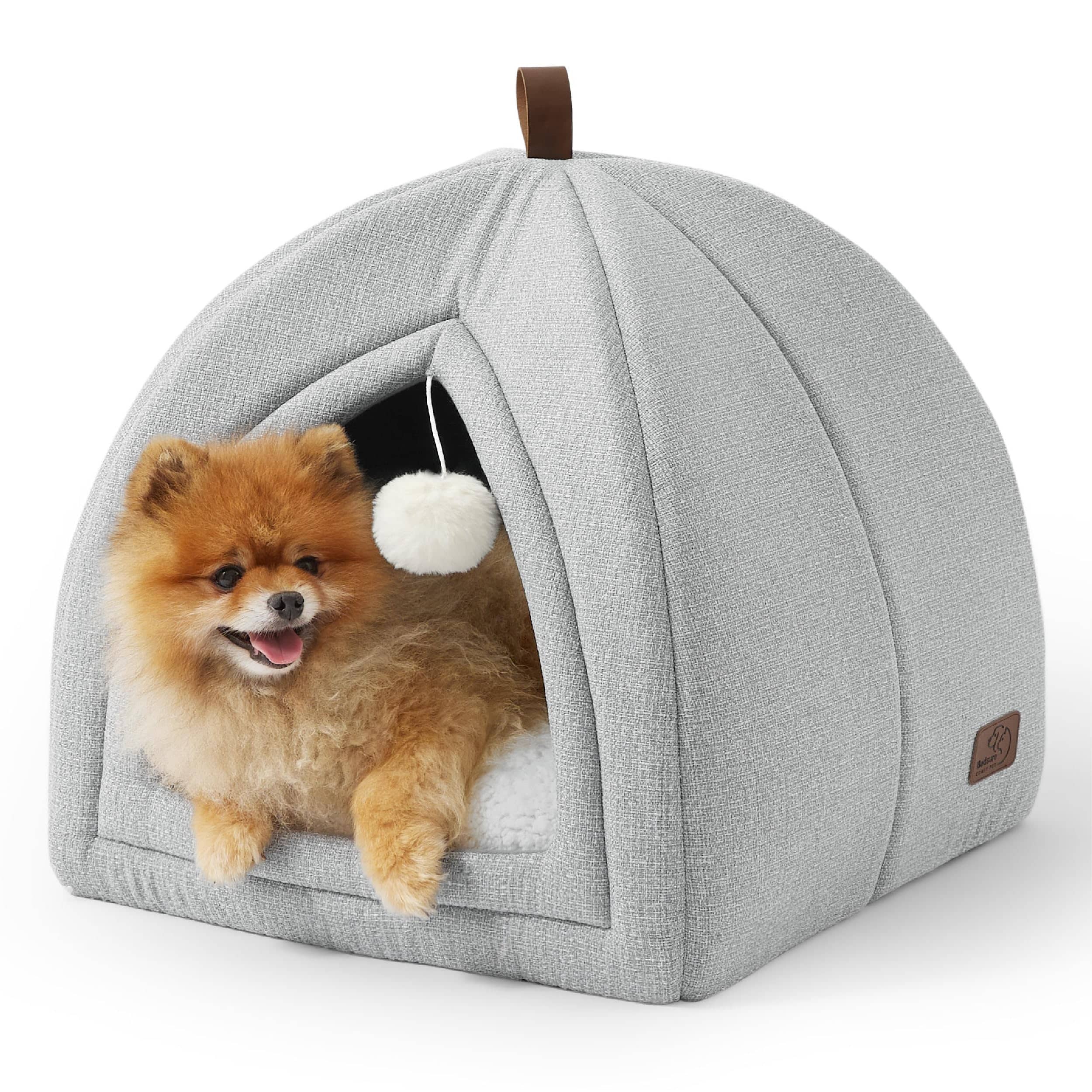 Cozy Haven | Pet Tent with Plush Cushion & Versatile 2-in-1 Design for Comfort 1
