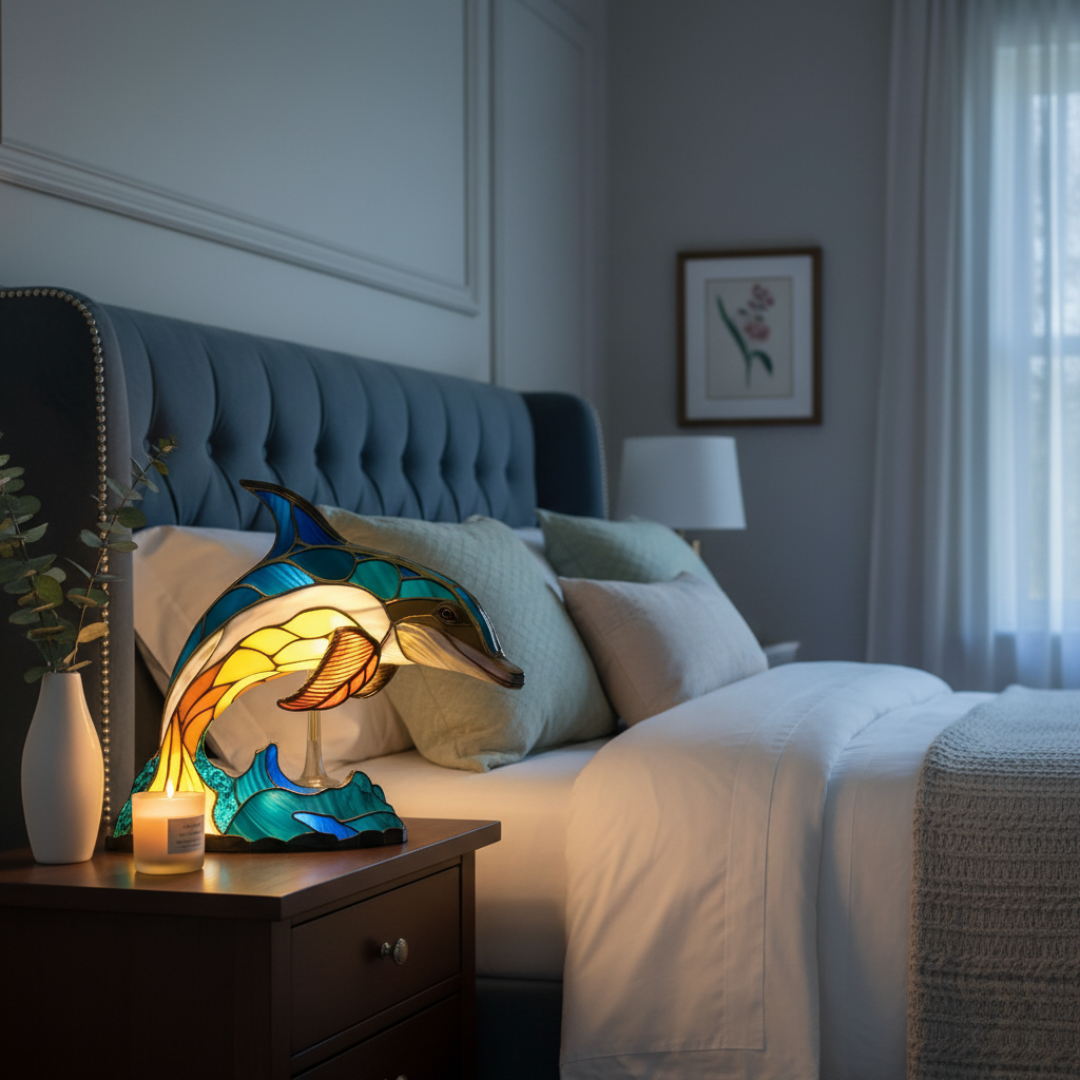 Enchanted Dolphin Lamp with Vibrant LED Lights | Unique Night Light for Home Ambiance 1
