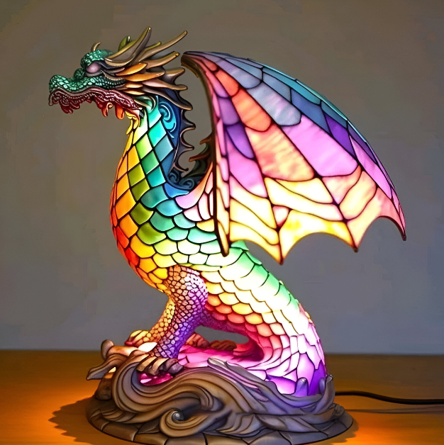 Enchanted Dragon Lamp | USB-Powered Decorative Light with Whimsical Design | Ideal for Magical Atmosphere 0