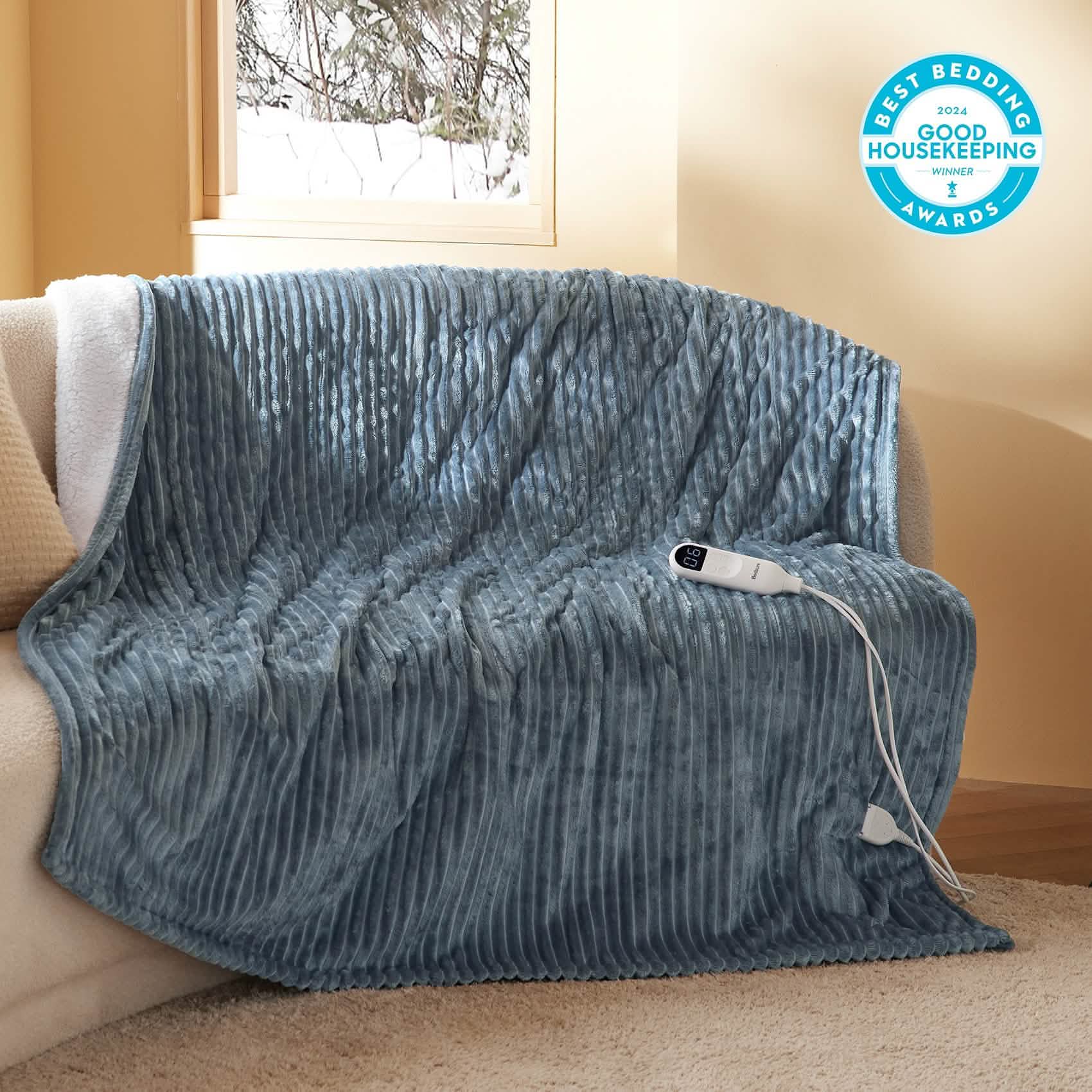 GentleSoft | Heated Blanket with 6 Heating Levels & Auto Shut-Off | Soft Flannel & Sherpa for Ultimate Comfort 1