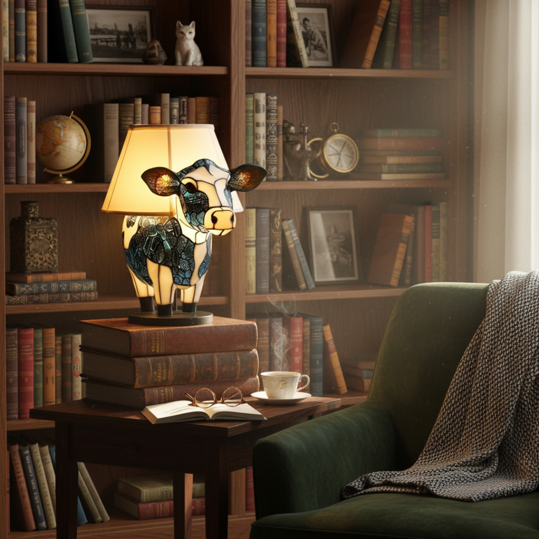 Holstein Collection | Enchanted Cow Lamp with Warm Glow | Unique Decorative Lighting for Cozy Atmosphere 1