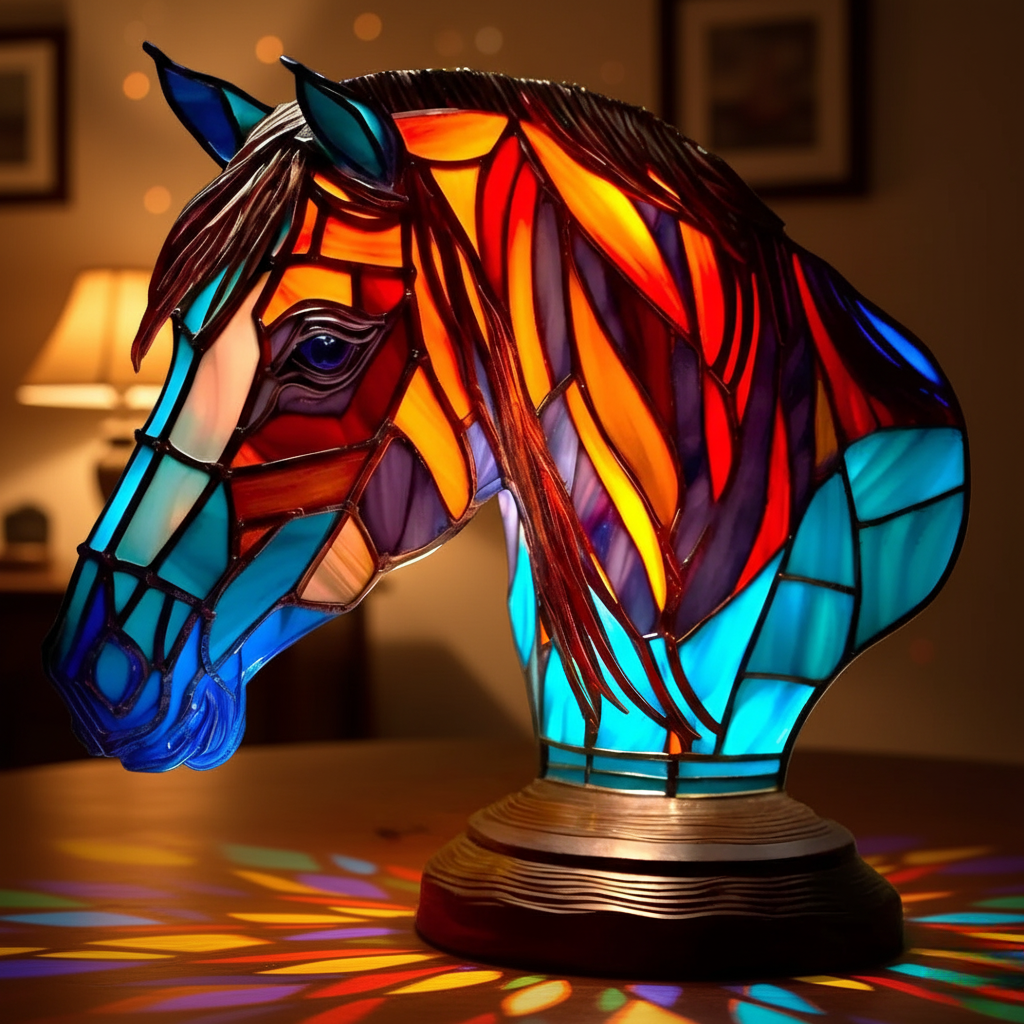 Majestic Horse | Decorative Lamp with Vibrant Colors | USB Powered Night Light for Warmth and Character 0