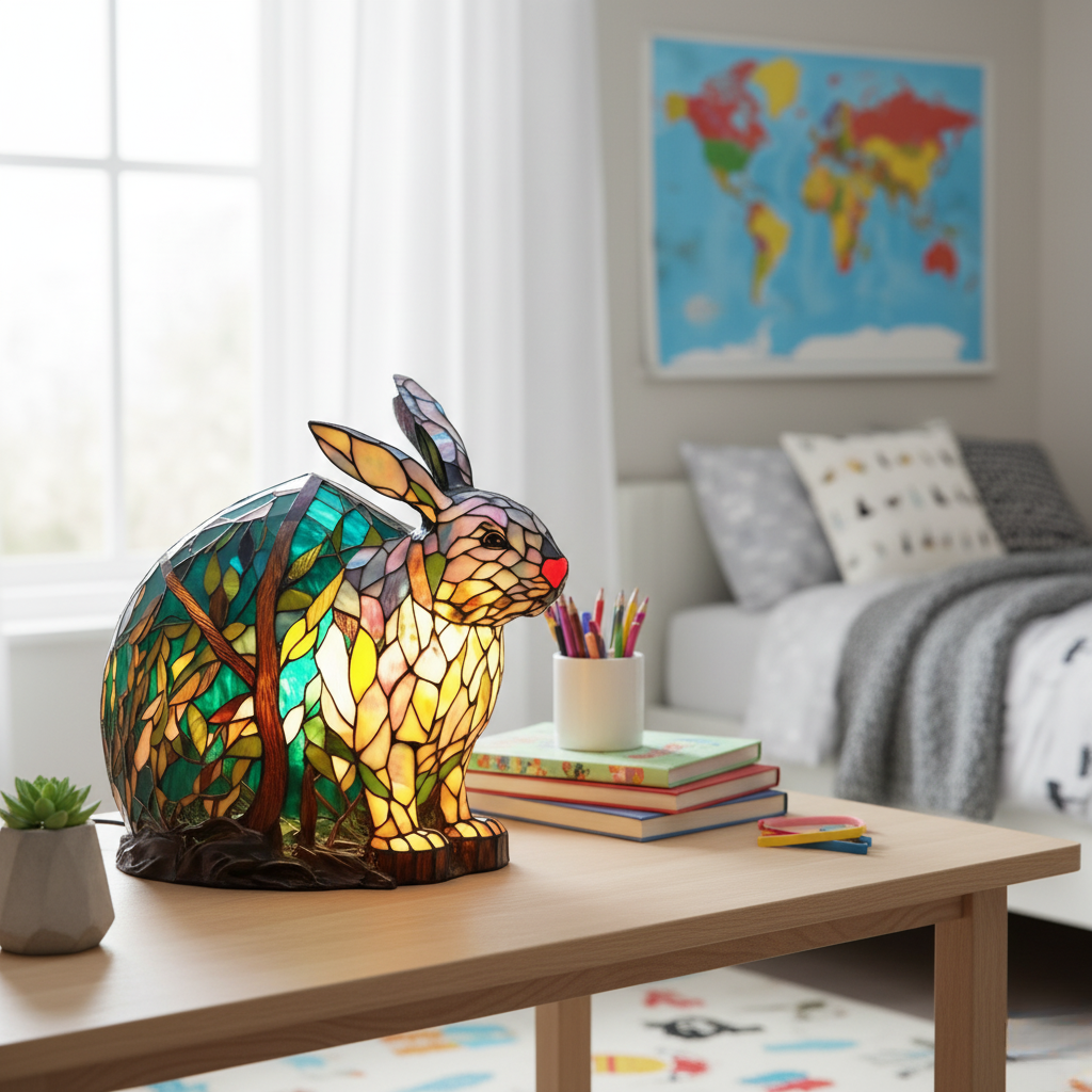 Noppie | Vibrant Bunny Night Lamp with USB Power | Cute Decorative Light for Home Atmosphere 2