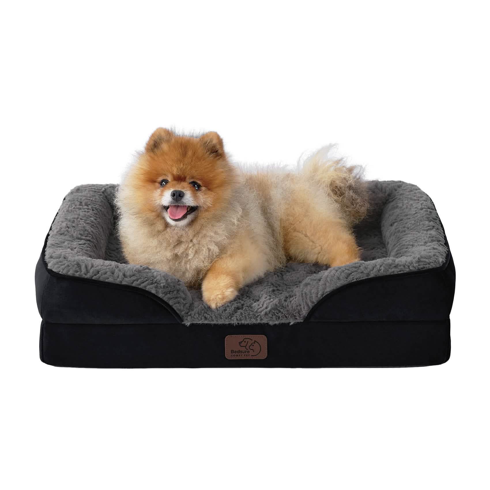 Orthopedic Dog Sofa Bed with Waterproof Liner & Bolster Design for Ultimate Comfort 0