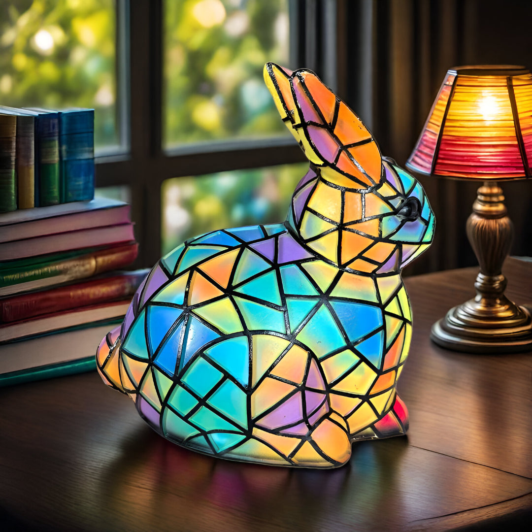 Vibrant Rabbit Lamp | Unique USB Powered Night Light with Playful Design 0