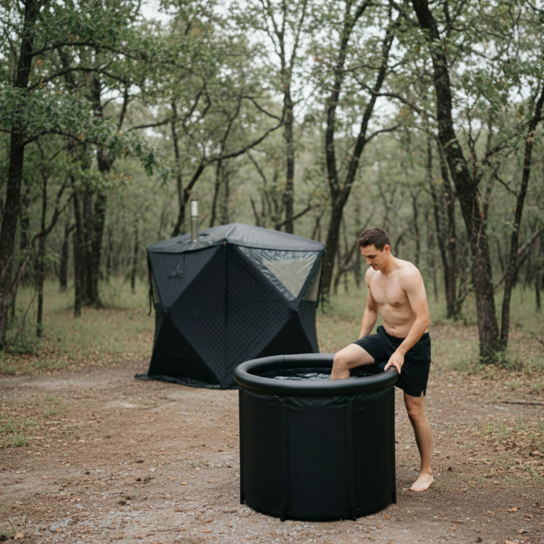 Sweat Tent | Portable Ice Bath with Insulated Walls | Full-Body Cold Plunge for Effective Recovery