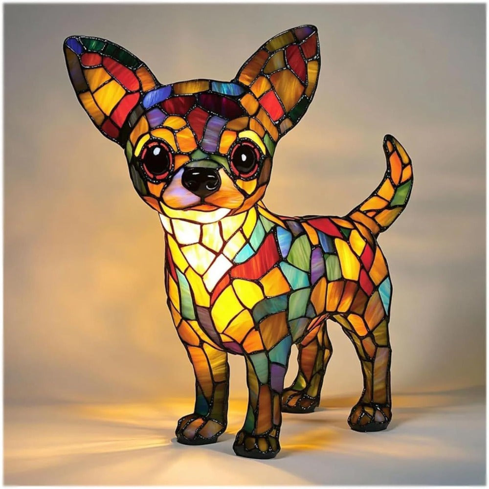 Artistic Chihuahua Figurine | Geometric Resin Sculpture for Unique Home Decor 0