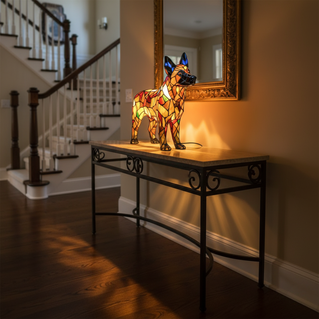 Artistic Figurine | Illuminating Protector with Geometric Design | Warm Lighting for Enchanting Home Decor 1