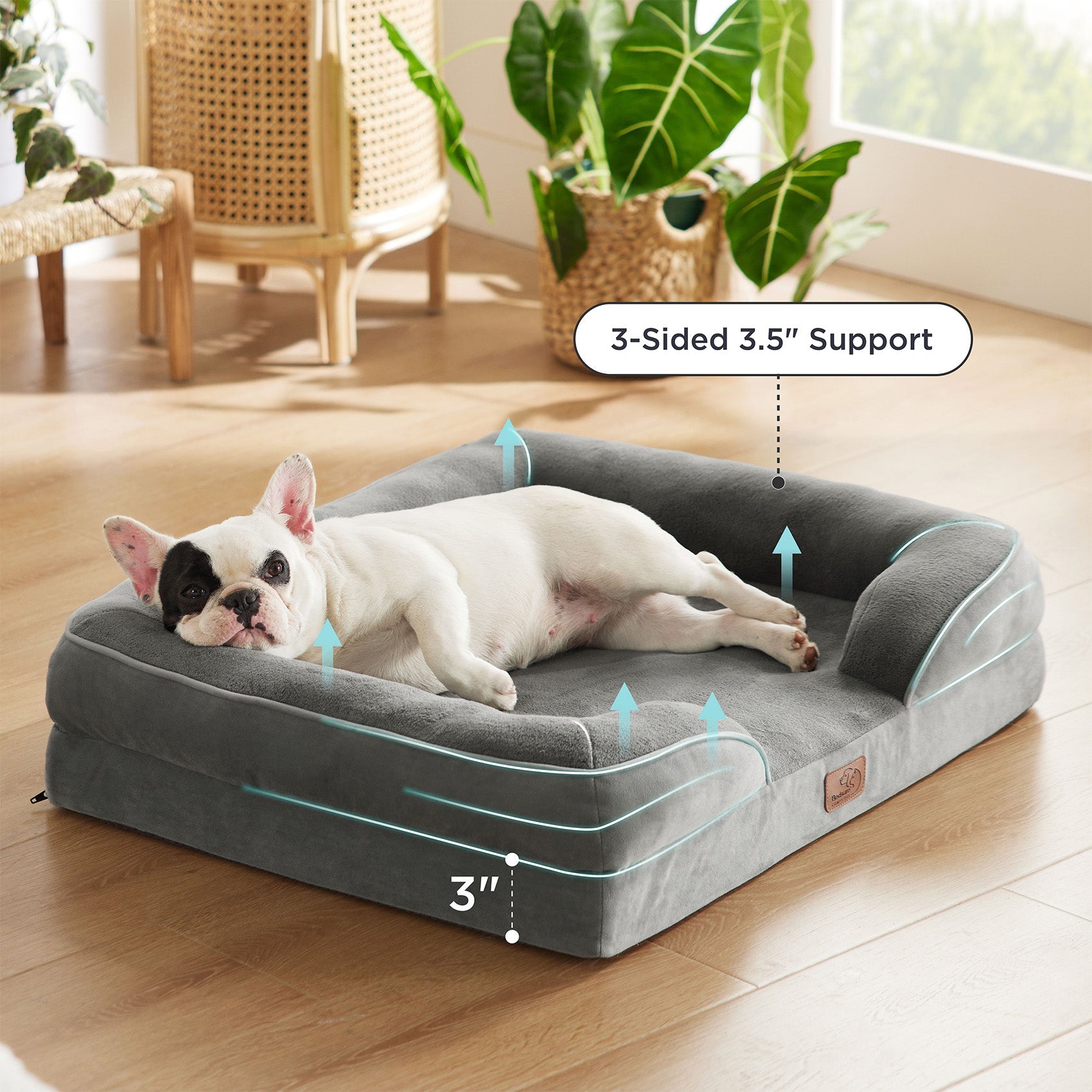 Comfort Haven | Orthopedic Dog Sofa Bed with Egg-Crate Foam | Pet-Friendly Design for Ultimate Comfort 7