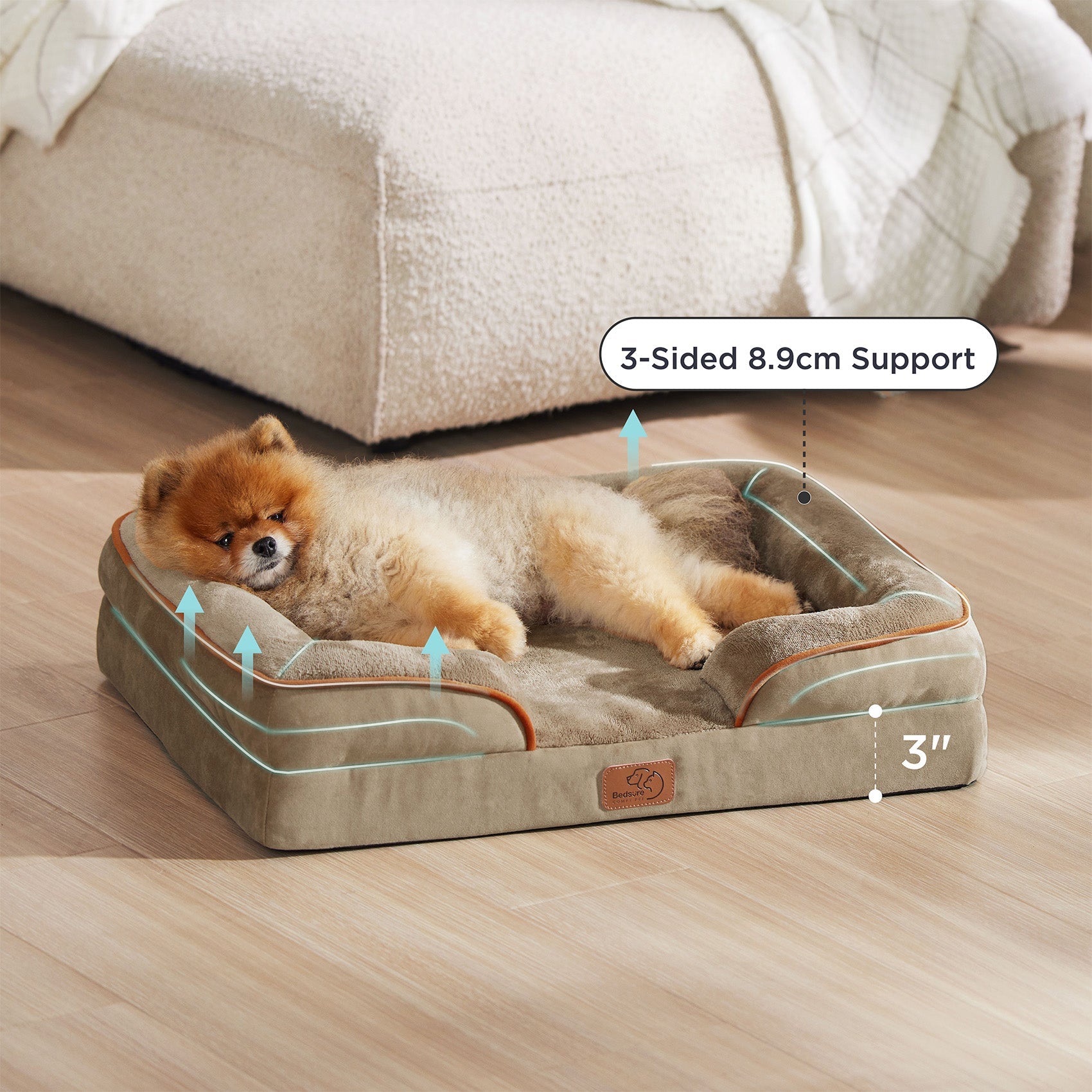 Comfort Haven | Orthopedic Dog Sofa Bed with High-Density Foam | Cozy Design for Restful Sleep 2