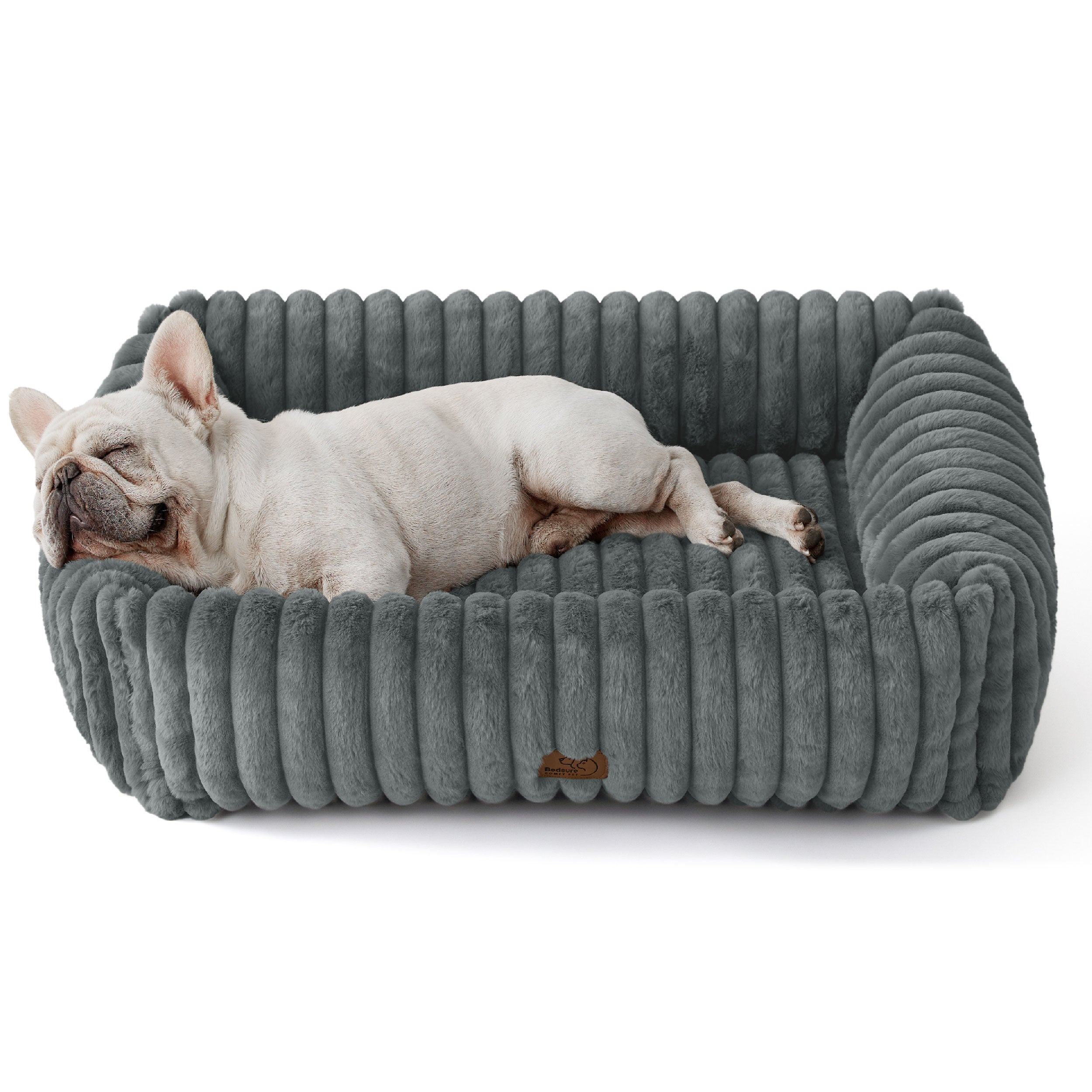 Cozy Collection | Pet Bed with Supportive Raised Sides | Ultra-Soft Corduroy Fleece for Year-Round Comfort 11