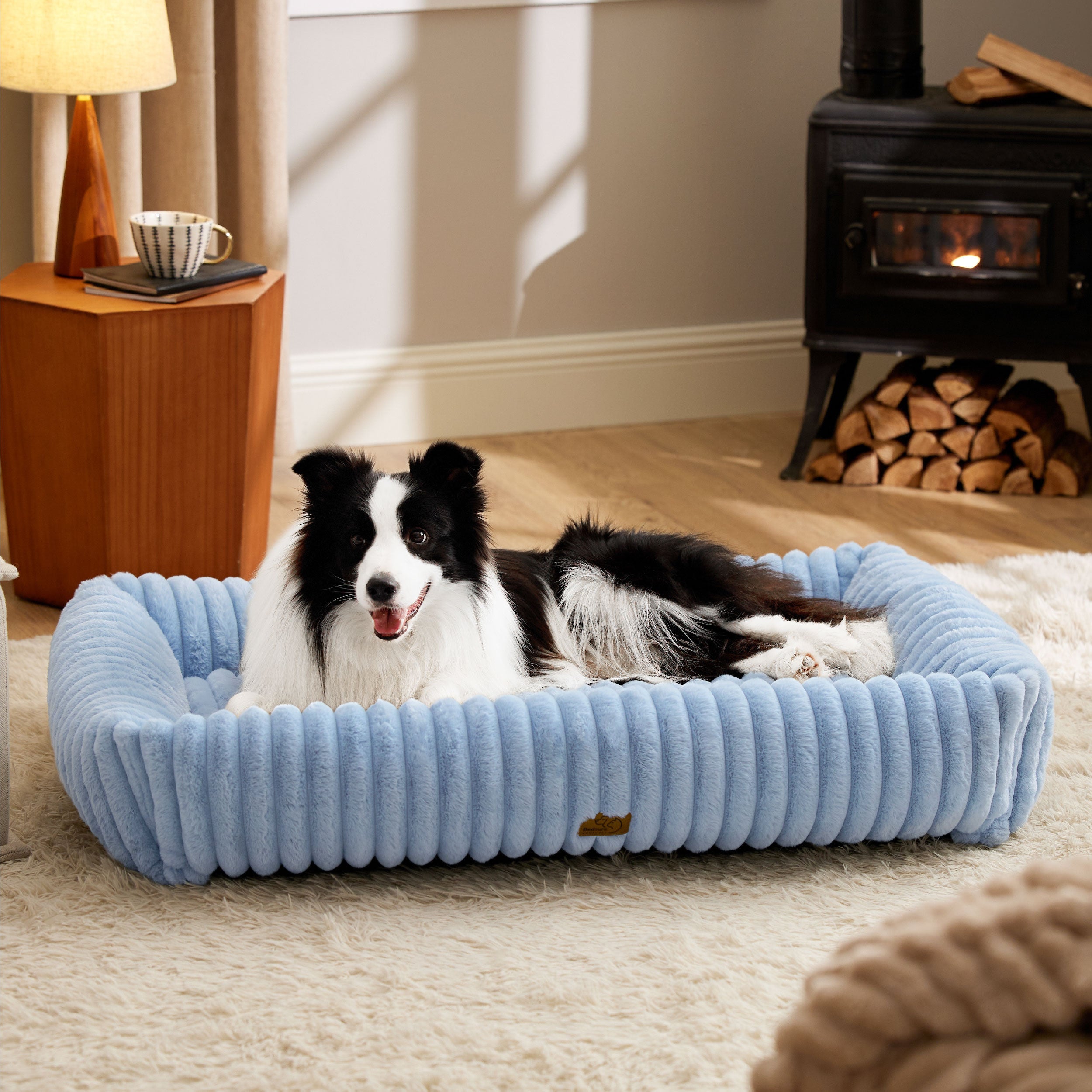 Cozy Collection | Pet Bed with Supportive Raised Sides | Ultra-Soft Corduroy Fleece for Year-Round Comfort 4