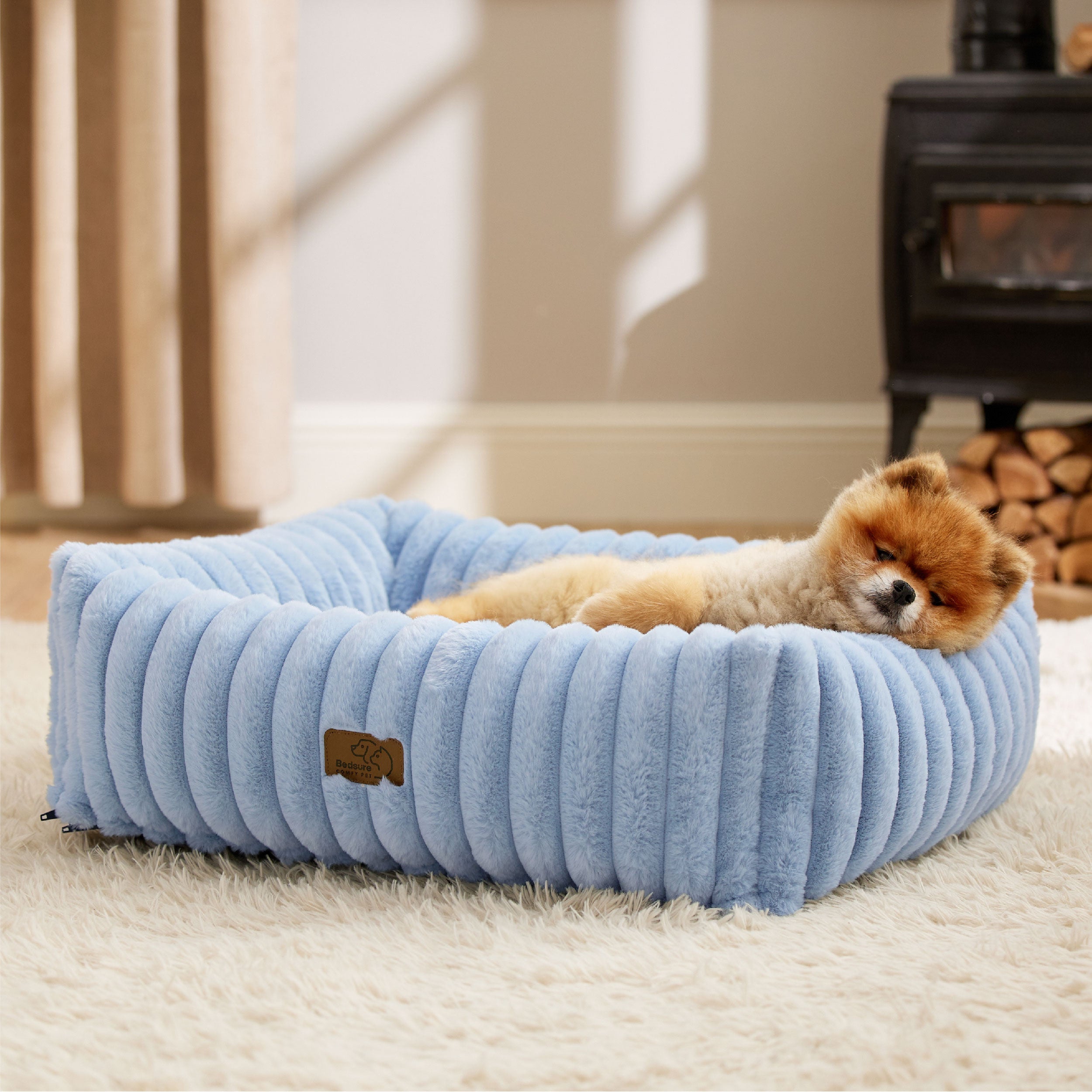 Cozy Collection | Pet Bed with Supportive Raised Sides | Ultra-Soft Corduroy Fleece for Year-Round Comfort 5