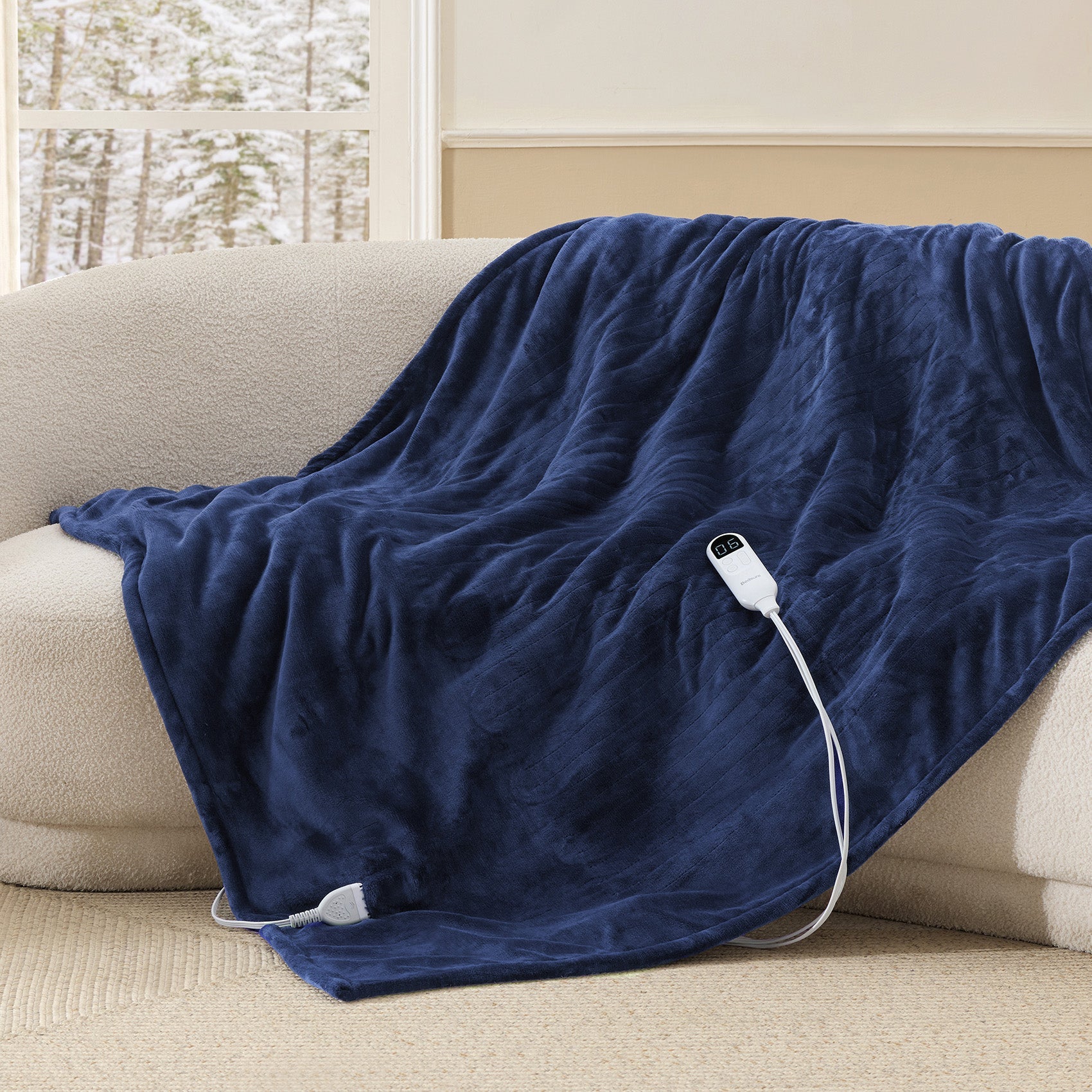 Cozy Comfort | Heated Blanket with 6 Adjustable Heat Levels | Soft Flannel for Year-Round Warmth 1