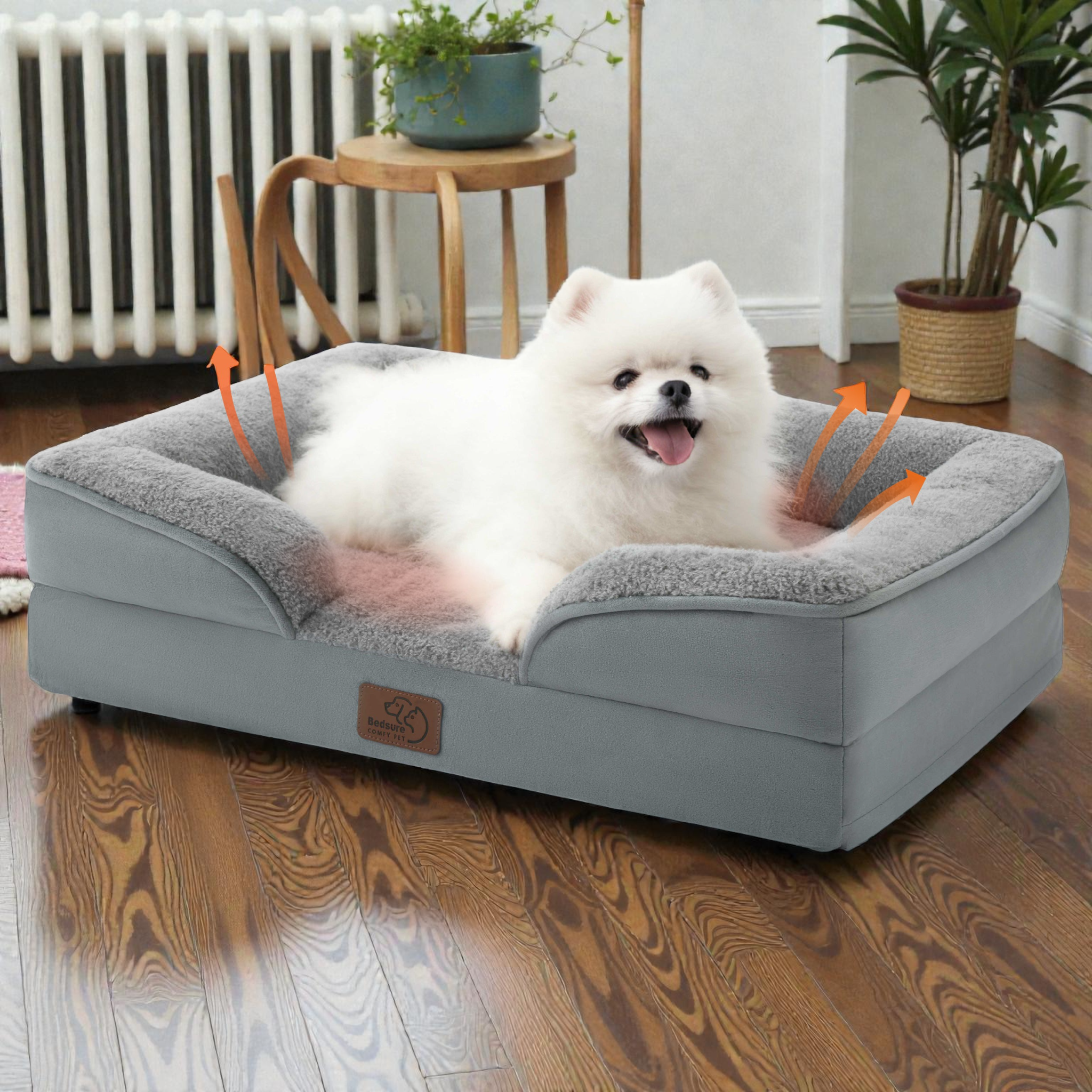 Cozy Comfort | Orthopedic Dog Bed with Self-Warming Fabric | Waterproof Design for Ultimate Comfort