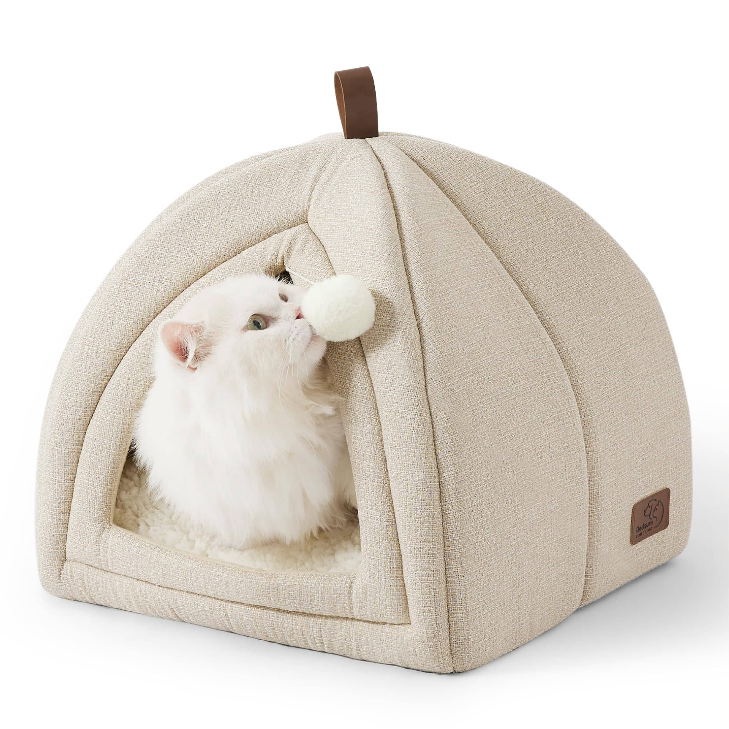 Cozy Haven | Pet Tent with Plush Cushion & Versatile 2-in-1 Design for Comfort 10