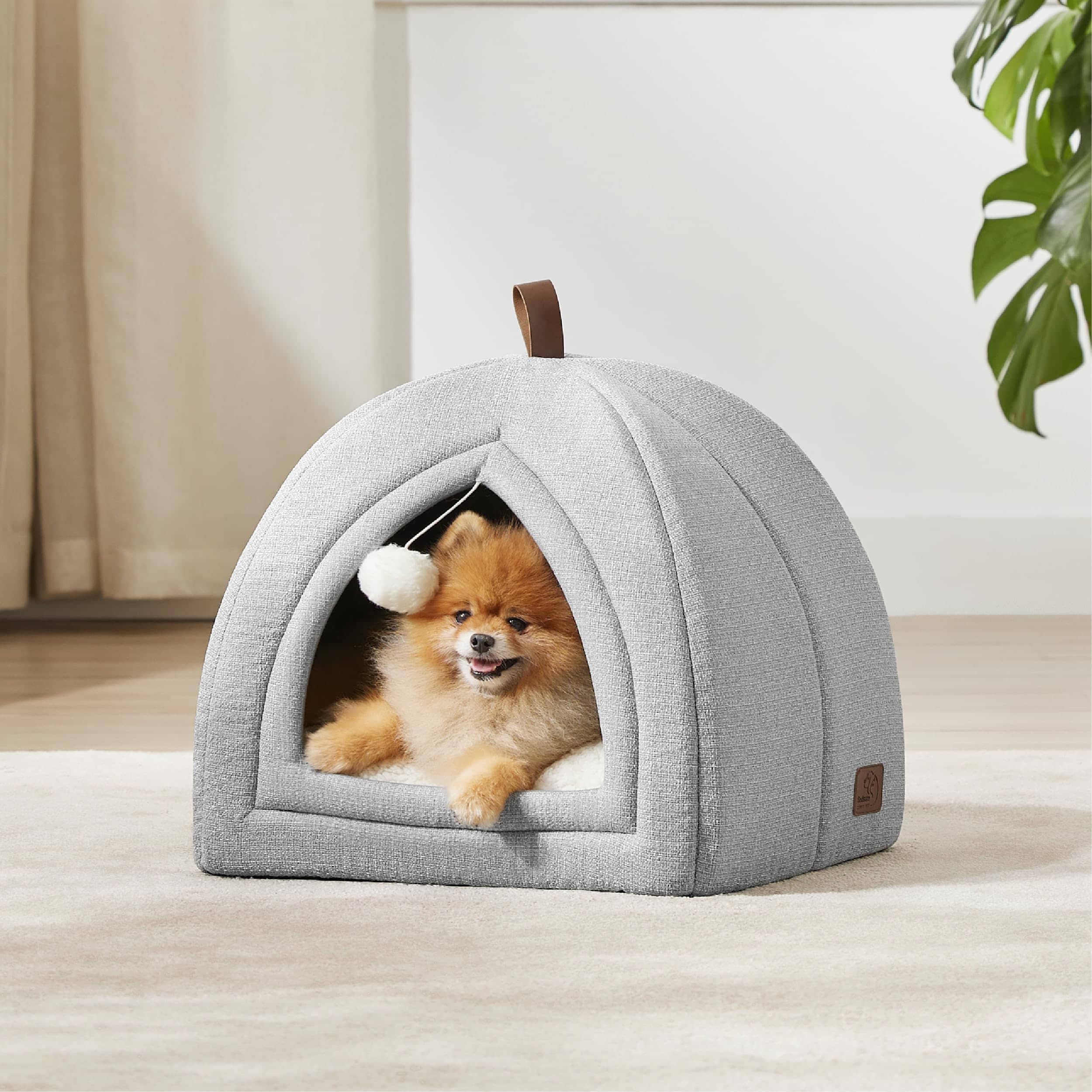 Cozy Haven | Pet Tent with Plush Cushion & Versatile 2-in-1 Design for Comfort 2
