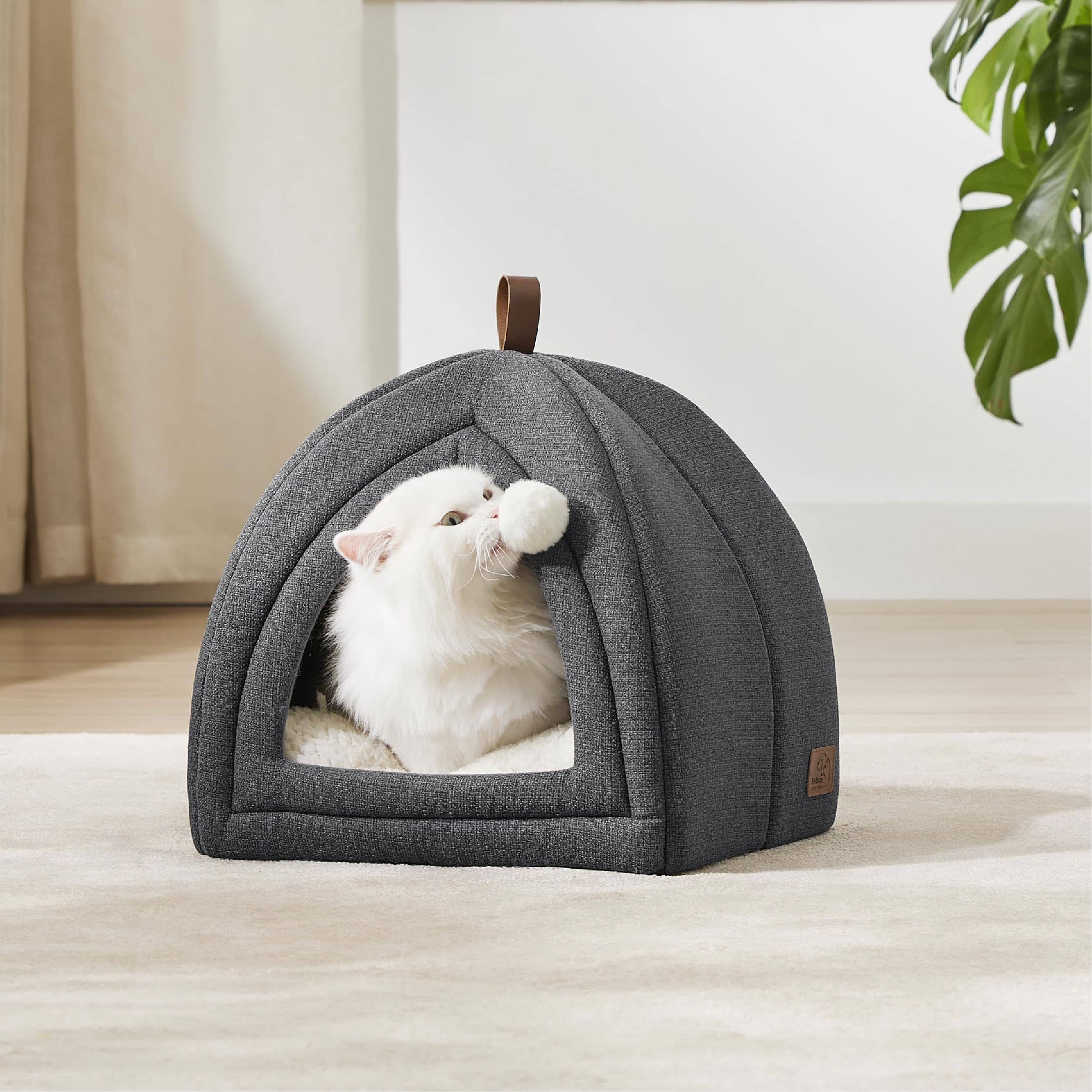 Cozy Haven | Pet Tent with Plush Cushion & Versatile 2-in-1 Design for Comfort 7
