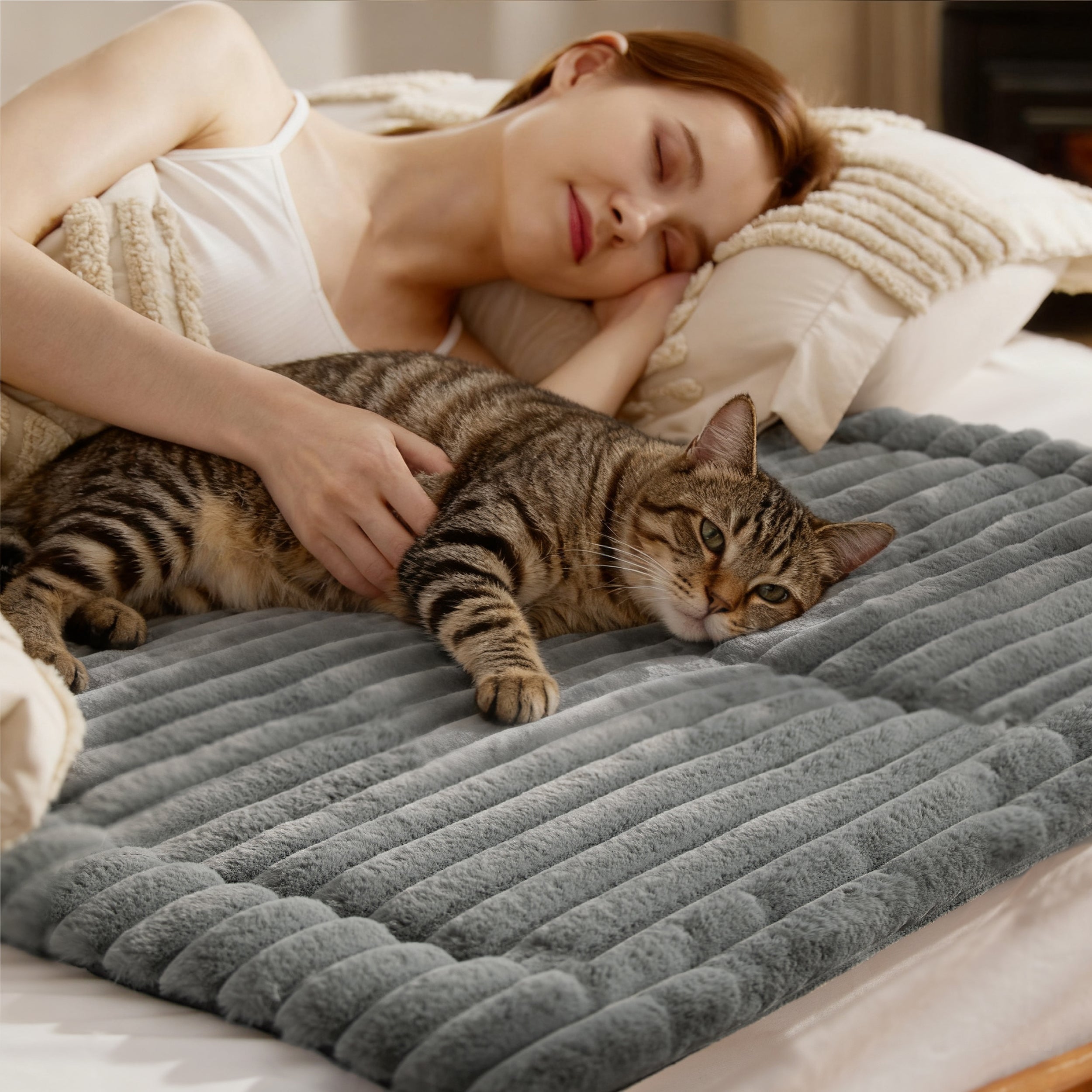 Cozy Haven | Self-Warming Pet Mat with Energy-Saving Technology | Soft Corduroy Fleece for Ultimate Comfort 3
