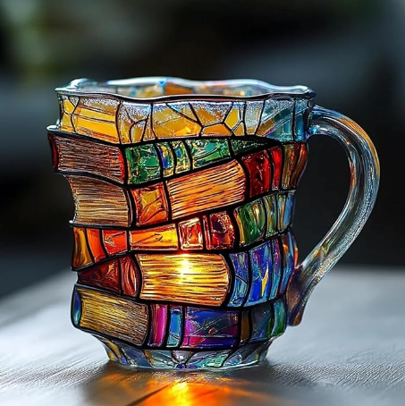Luna Cup | Handcrafted 3D Glass Mug with Unique Design | Perfect for Coffee and Tea Lovers 0