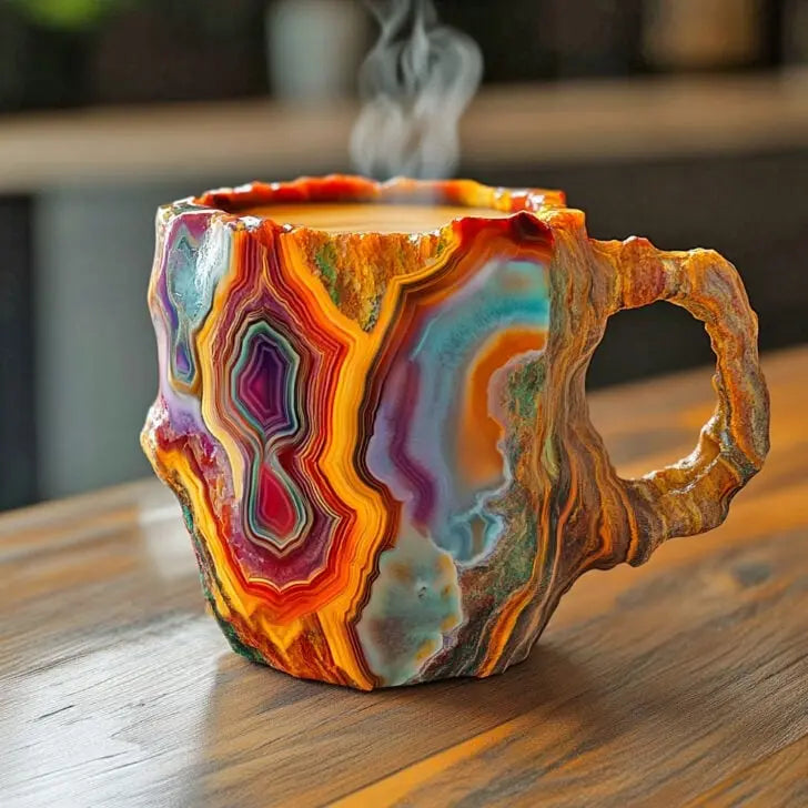 Mineral Crystal Coffee Mugs | Handcrafted Unique Design for Luxurious Drinks 2