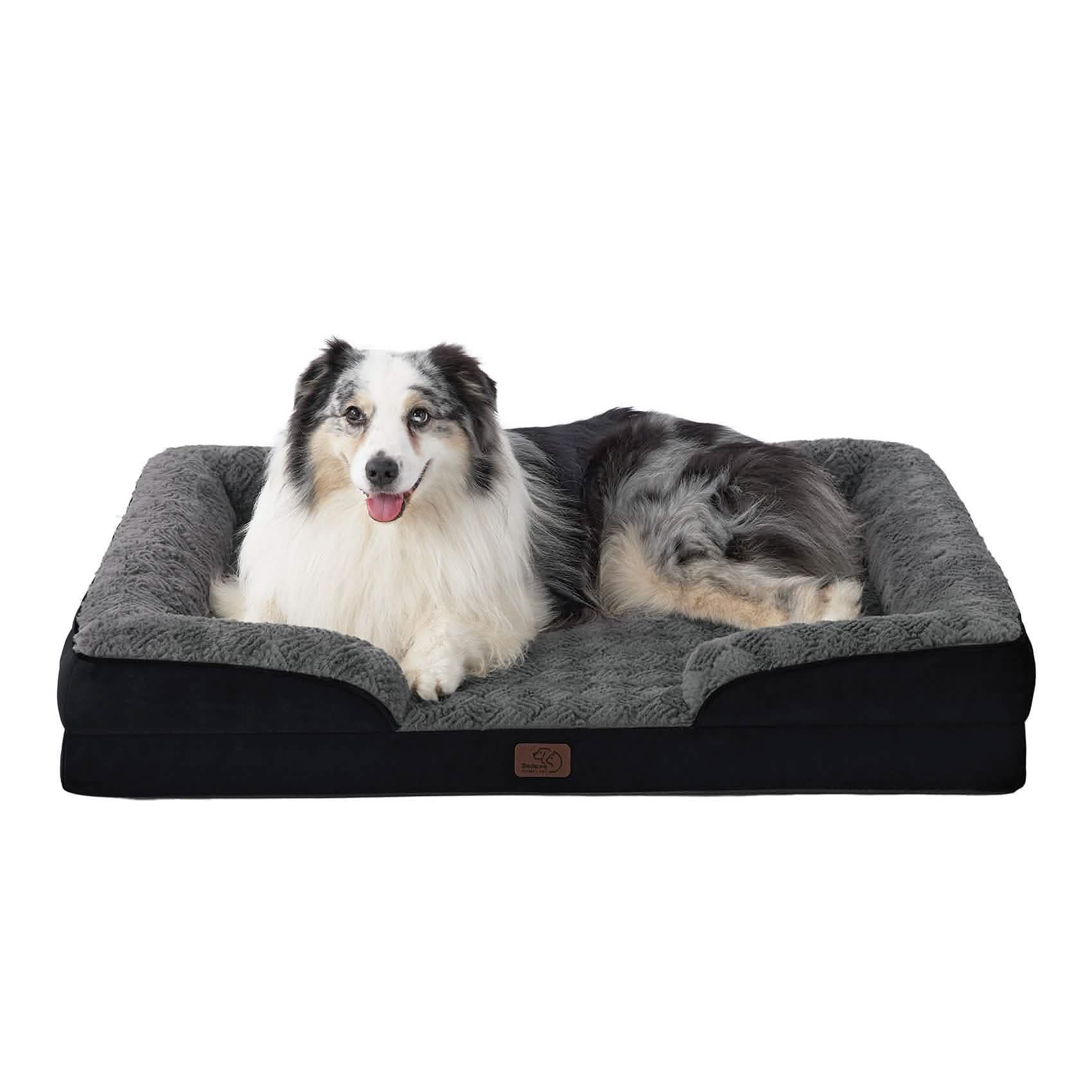 Orthopedic Dog Sofa Bed with Waterproof Liner & Bolster Design for Ultimate Comfort 7