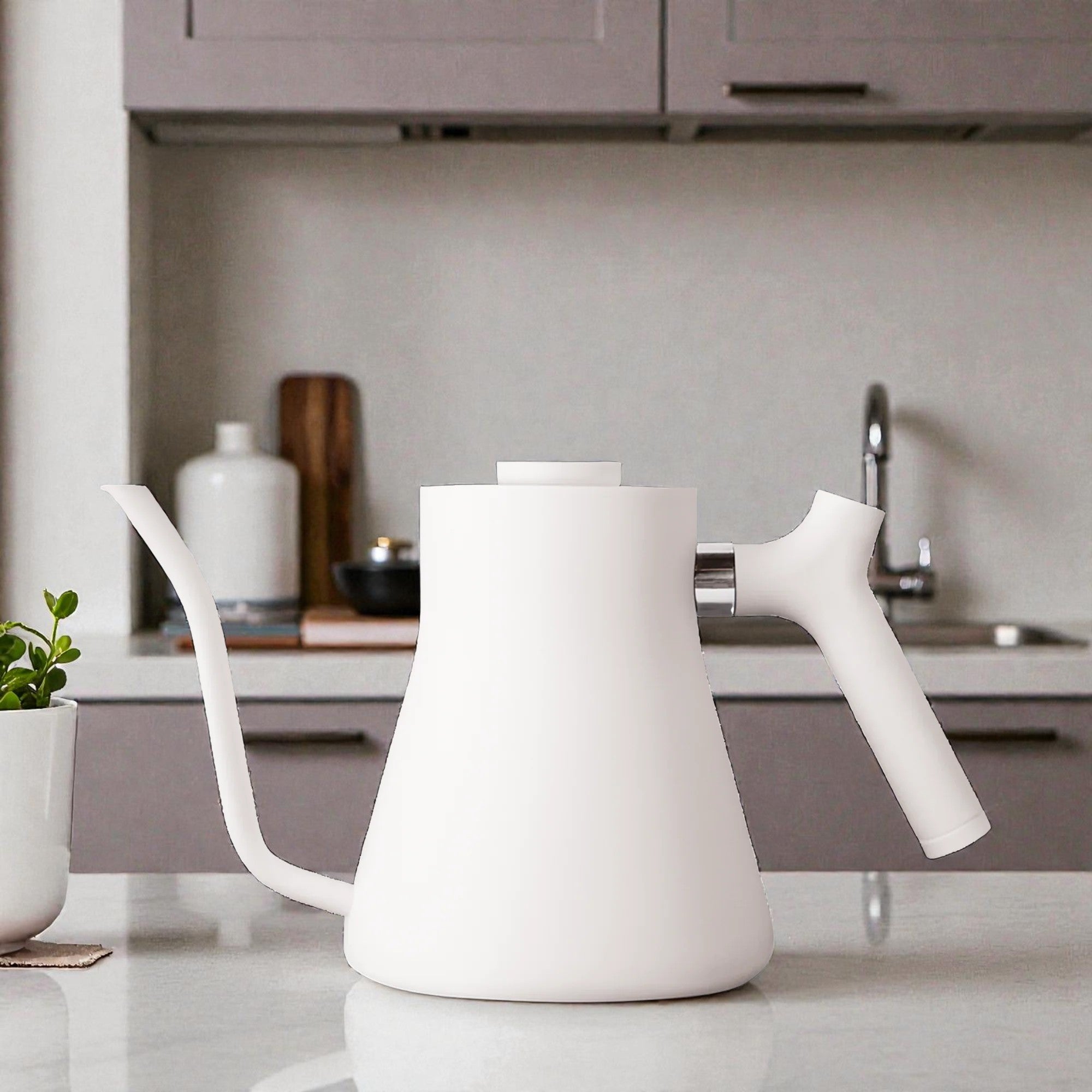 Precision Gooseneck Kettle | Stagg Pour-Over Design with Built-In Thermometer | 1.0L Capacity for Optimal Brewing