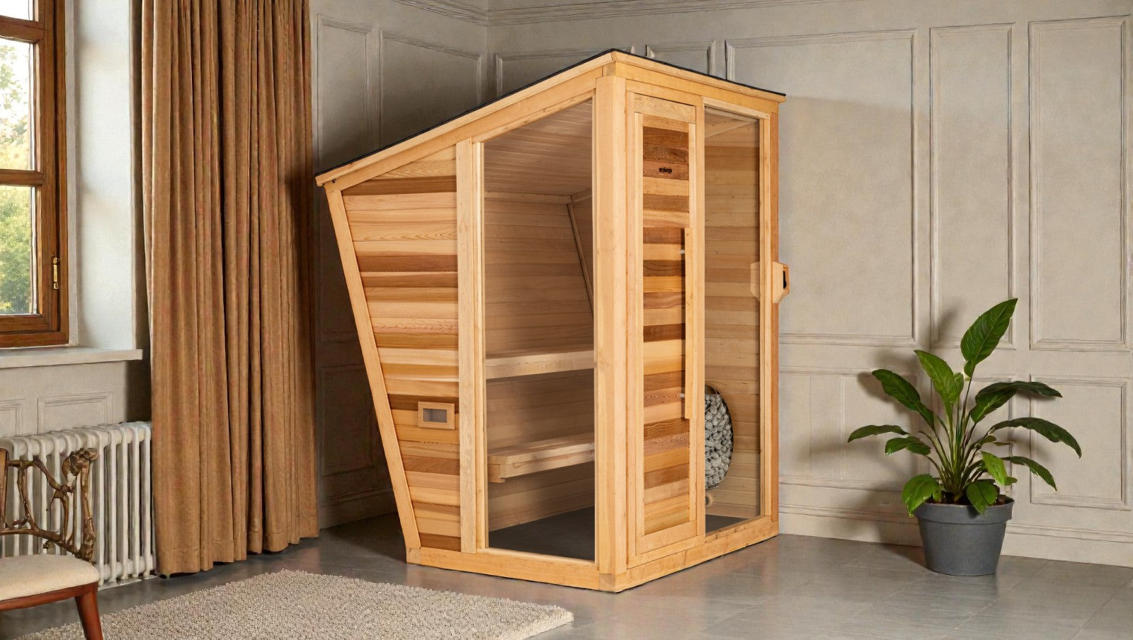Premium Infrared Sauna | Cedar Indoor Sauna with Remote Control App | Ergonomic Design for Ultimate Comfort