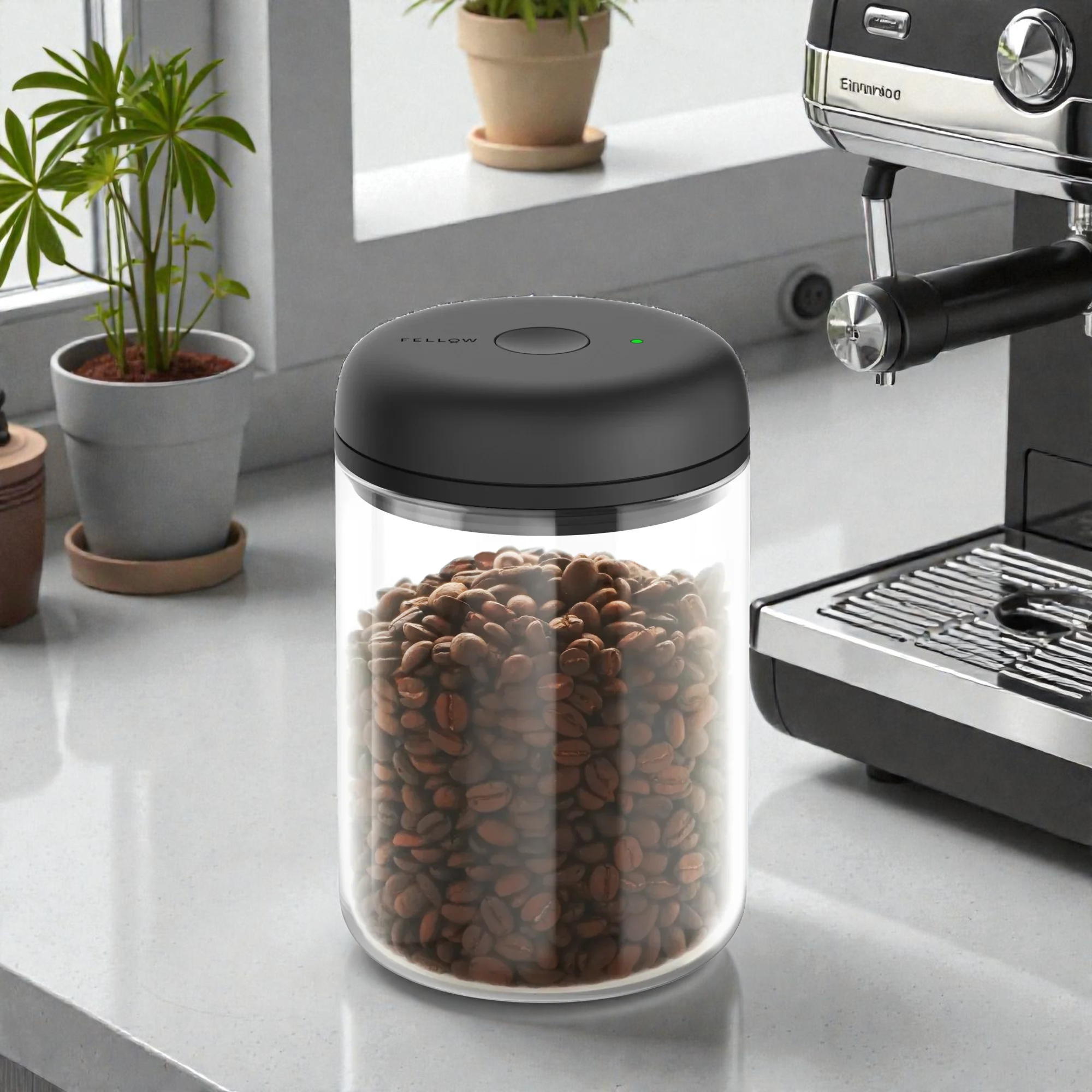 Vacuum Coffee Canister with Airtight Seal Technology | Preserve Freshness for Optimal Flavor