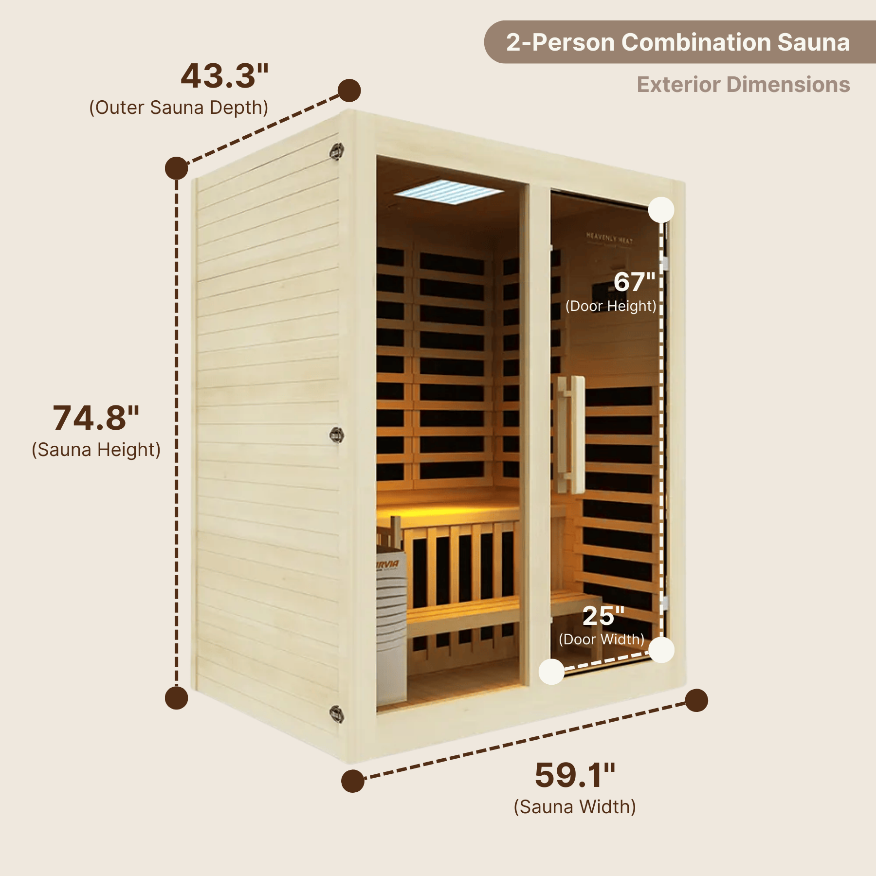 Wellness Retreat | Infrared Sauna for 2 with Combination Heating | Customizable Relaxation Experience 4